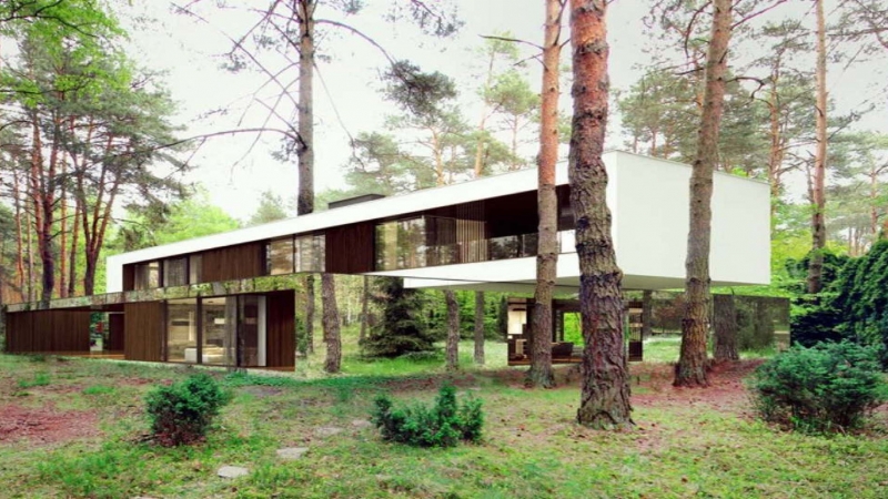 Izabelin House, the mirror house in the middle of the forest