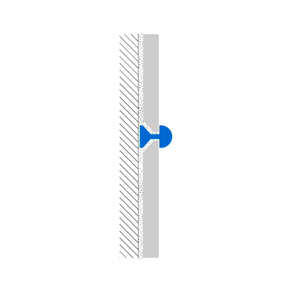 Sezione Contestualizzata Profili per rivestimenti Mosaictec LIM 51 Profilitec