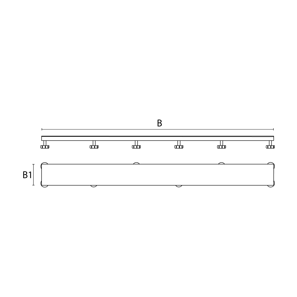 Sezione Tecnica Drenaggio Showertec Linear Cover STL C I 1 Profilitec